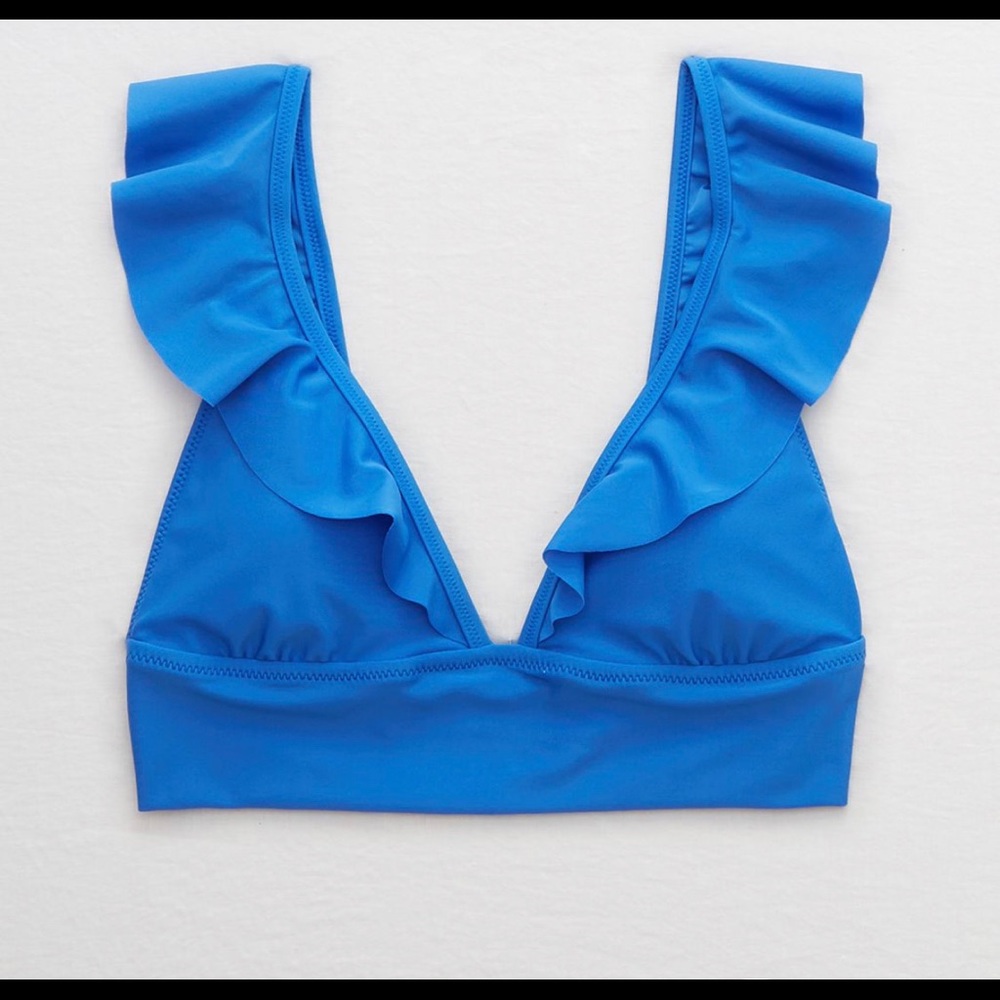 Aerie Ruffle Longline Bikini Top